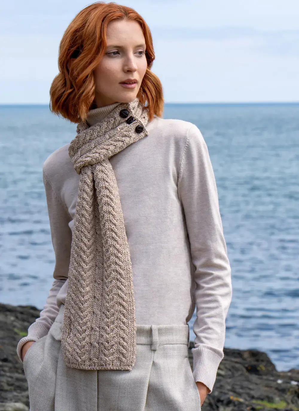 Merino Aran Loop Scarf